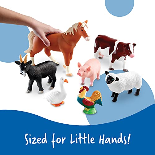 Animaux de la Ferme Géants Learning Resources : 7 figurines avec boîte