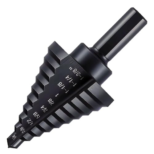 High Speed Steel 1/4 to 1-3/8 Inches Drill Bits for Sheet Metal Hole Drilling Cutting, HSS Multi Size Hole