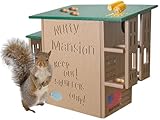 JCS Wildlife Nutty Mansion Squirrel House – Spacious, Durable, and Eco-Friendly Shelter for Backyard Wildlife (Tan/Green)
