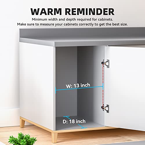 G-Ting Pull Out Cabinet Organizer, Heavy Duty Slide Out Pantry Shelves Sliding Drawer Storage For Home, Kitchen, Bathroom, 12.44" W X 16.54" D, Request At Least 13 Inch Cabinet Opening(2 Pack, Black) #TOP2
