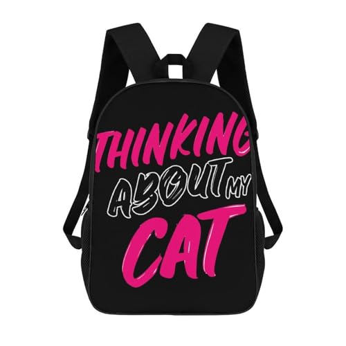 Thinking About My Cat Unisex Backpack 17