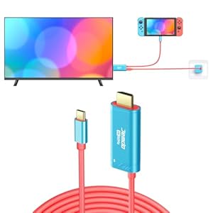 JINGDU 4K@60Hz USB-C-auf-HDMI-Kabel, kompatibel mit Nintendo Switch NS/OLED/Steam Deck/ROG Ally only, 2 m, tragbares Switch-Dock ersetzt Original-Dock für TV-Bildschirmspiegelung, Blau