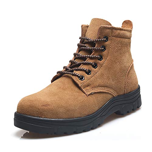 Zapatos de seguridad Soldadores de soldadura de seguridad botas, zapatos Hombres Mujeres S3 de seguridad del sitio con el peso ligero del dedo del pie Wide Fit acero CAP, alta temperatura Zapatos de t