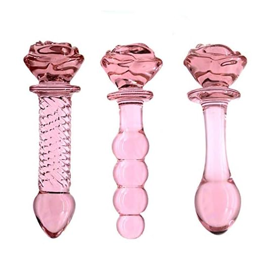 Siamrose 3Pcs/Set Bûtt Pl'ugs, Pěrsònal Games Massager Běgǐnněrs Ǎnál Beads Crystal Jèwelry Gem Tòyş for Wòmèn Mèn Trainer Kit Diamond Jewèlry Rhinestone Crystal Round Shape (Color : Style-C)