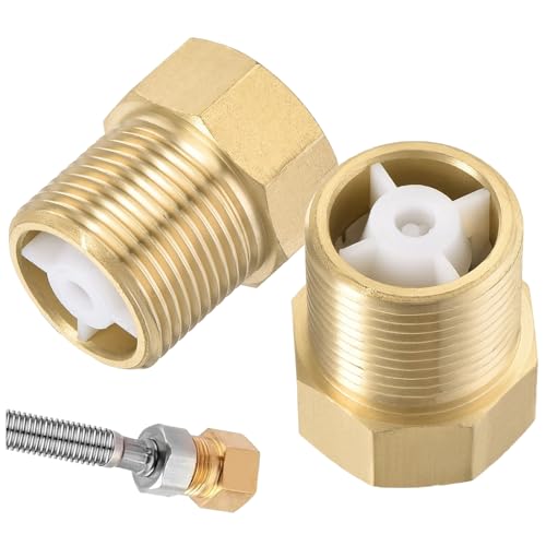 Jiavlyx 2 Piezas Válvula Antirretorno De Latón, 1 Pulgada(30mm) Válvula Antirretorno Universal, Valvula Antiretorno Agua,Para Sistemas De Tuberías