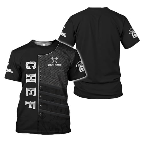 Generic Custom 3D Chef Shirt Personalized Gifts for Men Women, All Over Print Chef Uniform T-Shirt, Master Chef Utility Apparel Lover (Polyester Blend, C7), Large-5X-Large