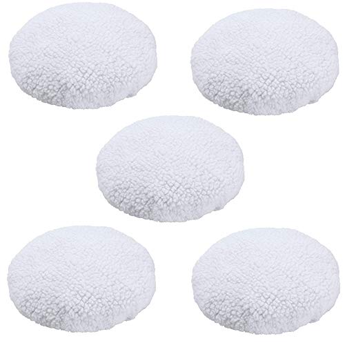 KingBra 5Pcs Car Polisher Pad Bonnet (9 to 10 Inches), Soft Microfiber Polishing