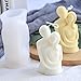 Cestony 3D Hugging Lovers Shape Candle Silicone Molds for Making Candle Resin Pillar Aromatherapy Candles Wax Soap Flower Specimen Clay Craft Valentine's Day Wedding Gift