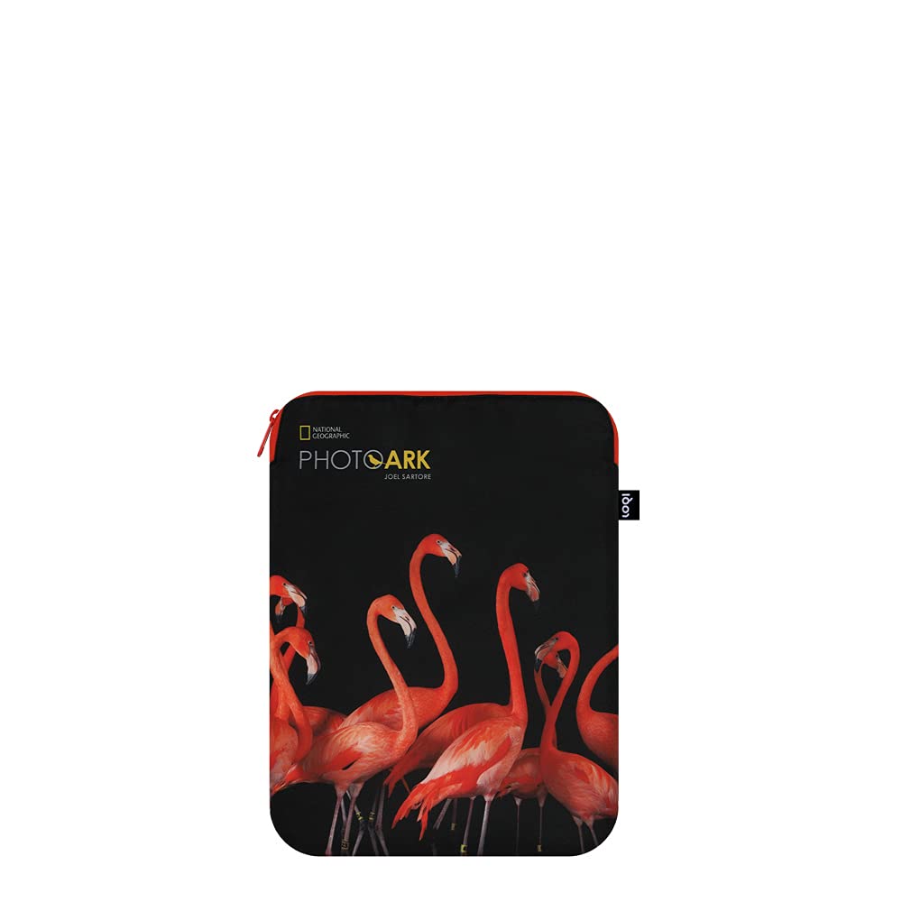 LOQI National Geographic Laptop Cover, Flamingos, One Size, National Geographic Laptop Cover