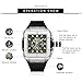 MF MINI FOCUS Men Watches Fashion Square Wrist Watches (Chronograph/Waterproof/Luminous/Calendar) Silicon Band Watch for Men