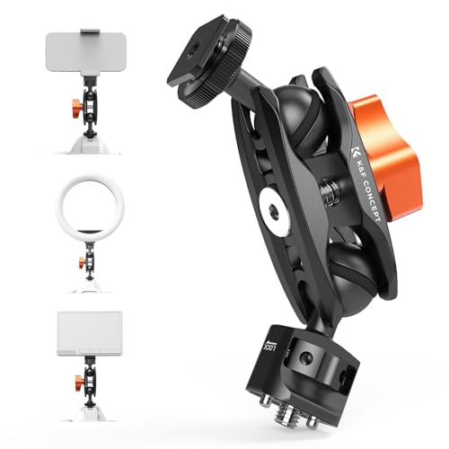 Image of K&F CONCEPT Magic Arm, Multi-Function Double Ball Head with Cold Shoe | Mount 1 /4 inch Screw for Super Clamp, Monitor, LED Light, MS27
