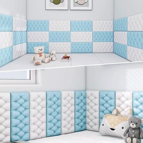 Paneles de pared tapizados autoadhesivos para cabecero de cama 3