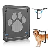 NAMSAN Pet Door Screen Door Inside Size 12 x 14 inches Screen Door Protector for Dogs Sliding Screen Doggy Door Magnetic Lockable Cat Door Screen Gate