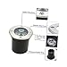 NULYLU 2pcs LED Waterproof Buried Lights Landscape Lamp for Outdoor Use 3W Warm White Light Sturdy LED Lighting Tool for Garden Lawn and Pathway
