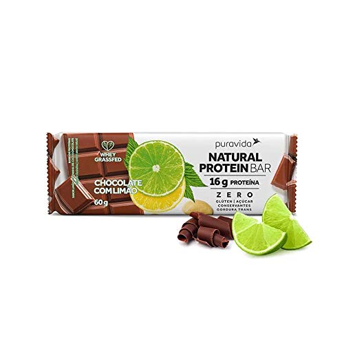 Natural Protein Bar Chocolate com Limão 60g Puravida