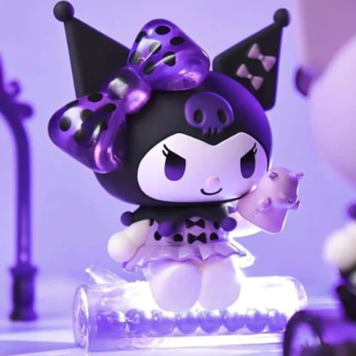 Image of FUNFOB Kuromi Action Figure Height - 7.5cm to 8.5cm Sanrio Toys PVC Multicolour | Kuromo Hollowen Purple A