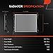 A-Premium Engine Coolant Radiator Assembly Compatible with Jeep Grand Cherokee 2011-2018 & Dodge Durango 2011-2019, 3.6L 5.7L 6.4L, Automatic Transmission