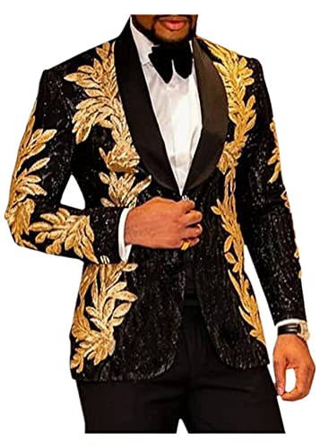 Embroidered Mens Suits Tuxedos(Jacket+Pants) Wedding Groom Blazer Office Suits