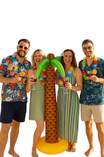 Décoration de fête palmier gonflable 168 cm pour soirée tropicale et Luau