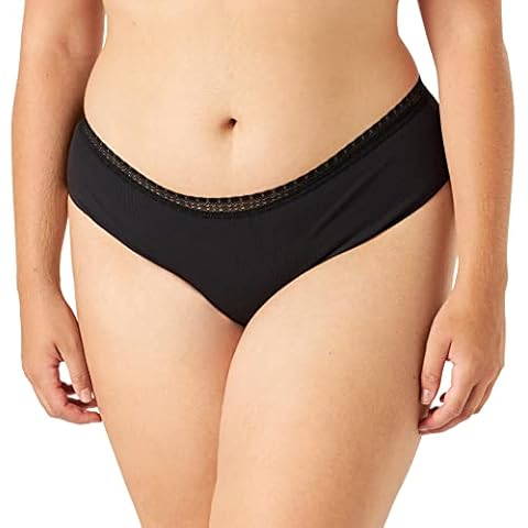 Sloggi Women's GO Ribbed Hipster C2P Underwear, Black, S (Pack of 2) Cover