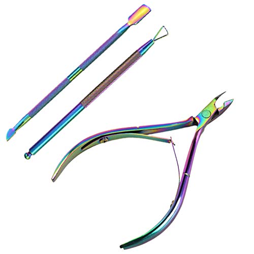 Kit de manicure para cortadores de unhas da Pretyzoom, pinças de cutícula, empurrador, aparador de f