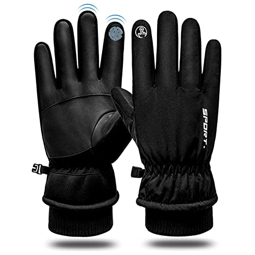 Guantes de Invierno, Guantes Moto Invierno, Impermeable Guantes Invierno Ciclismo Hombre Mujer