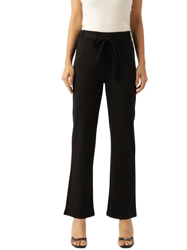 Tamam Women Relaxed Straight Leg Straight Fit Wrinkle Free Trousers