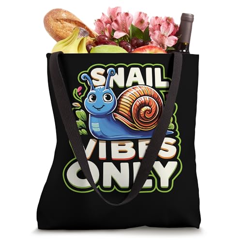 Snail Lover Snail Vibes Only Tote Bag miniatura 4