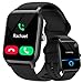 Reloj Inteligente Hombre Mujer con Voz de Alexa y Llamadas, 1.8" Smartwatch con Oxímetro/Pulsómetro/Monitor Sueño/Podómetro, 100 Modos Deportivos, Impermeable IP68 Regalo Mujer Hombre para Android iOS
