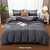 Utopia Bedding Super King Size Duvet Cover Sets - Soft Microfibre Polyester Duvet Cover with Pillow cases - Bedding Quilt Cover Set (Grey)