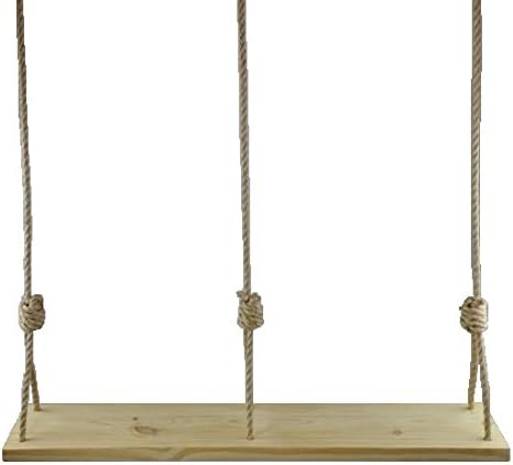 YOYOSO Premium Double Wooden 46 Inch Tree Swing for Adults Kids Outdoor Patio Pine Wood