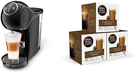 Nescafé Dolce Gusto Genio Plus De'Longhi EDG315.B - Cafetera Automática de  Cápsulas De'Longhi, 15 Bares, 0.8 L, Color Negro + Nescafé DOLCE GUSTO CAFÉ  CON LECHE INTENSO - Paquete de 48 cápsulas - PREYCA