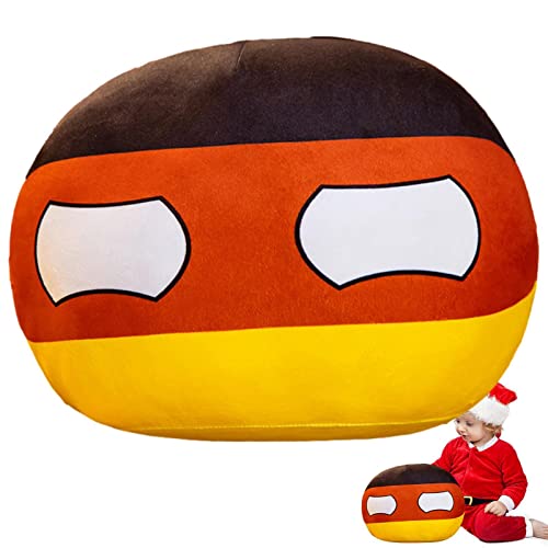 Peluches de pelota de campo | Countryballs Peluches Fútbol Peluches | Muñecos Blandos Countryball | Cojines de almohadas de felpa para niños para la decoración del hogar, juguetes de regalo para adult Cover