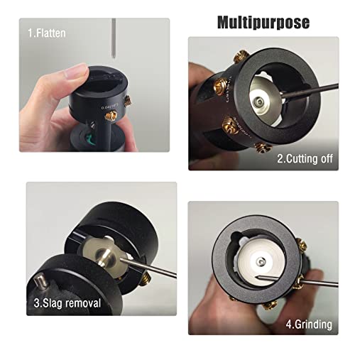 3mirrors Cordless Tungsten Electrode Grinder Sharpener TIG Welding Tool w/12V Lithium Battery Rotary Hand-Held 4 Holes w/Multi-Angle &Offsets, CNC Man