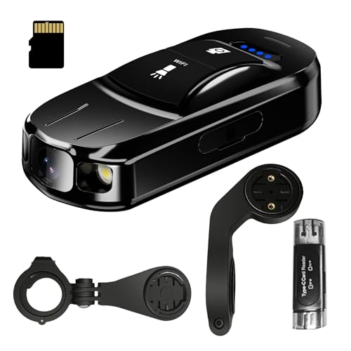 RideZen Mini Vlogging Camera with Gravity Anti-Shake & G-Sensor, 7H Loop Recording Waterproof Action...