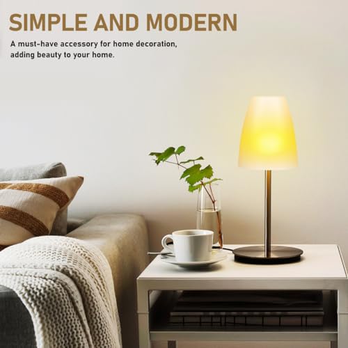 Image of Yardwe 2 Pack Flat Lamp Shade Replacement Plastic Lamp Shades with 42Mm Opening Small Shade for Ceiling Wall Light Indoor Light Cover 4.52 X 3.93 X 3.93 in