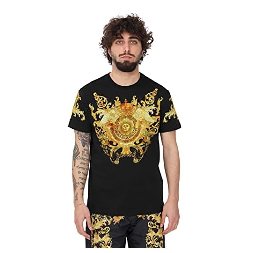 Versace Jeans Couture Cotton Black T-Shirt S Black