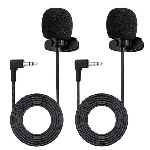 Kinizuxi Lavalier Lapel Microphone, Portable Collar Clip Mic Compatible with iPhone Android Smartphone, PC/Laptop - Amplifier for Podcast, Video, Interview Recording