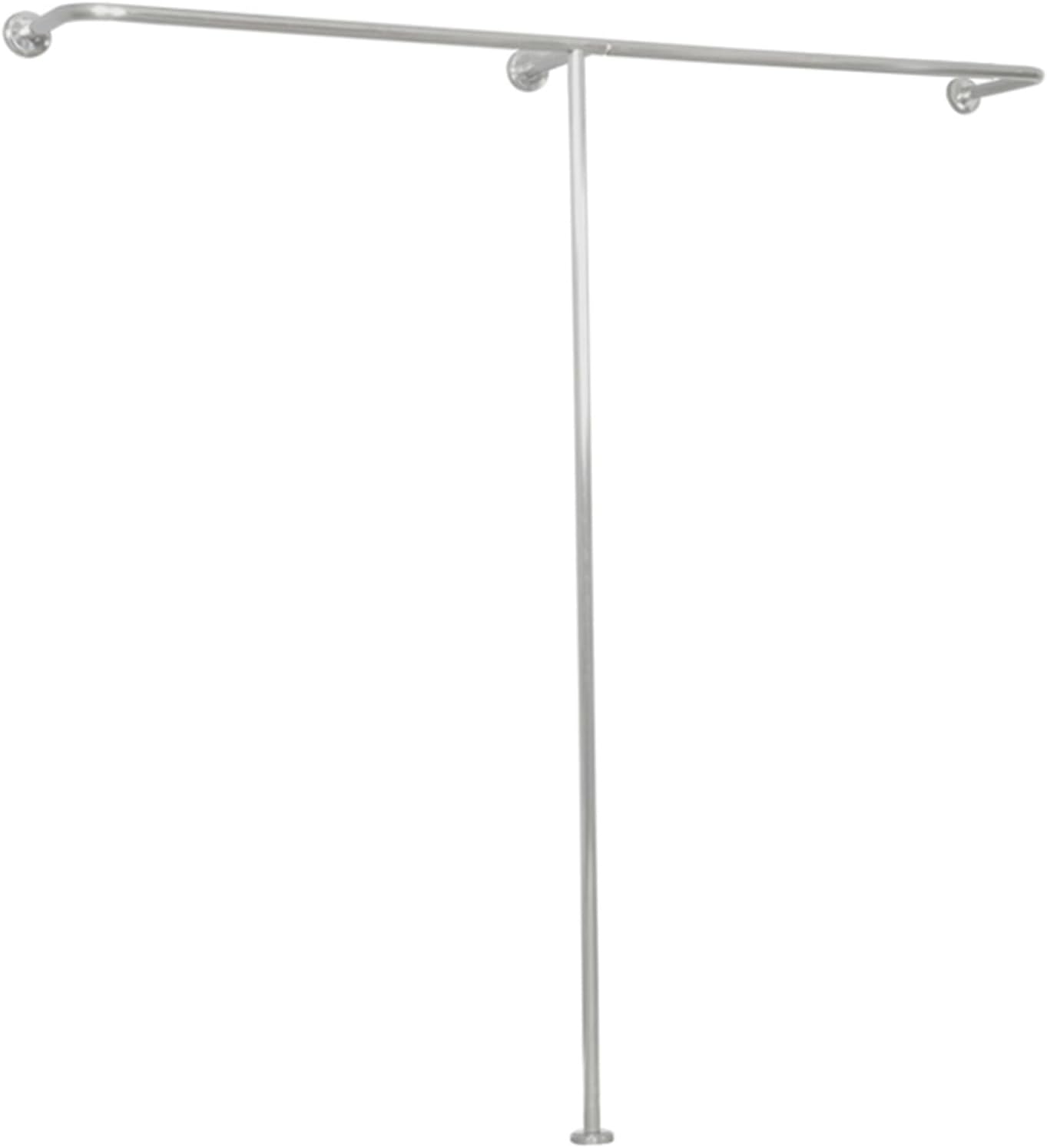 Boutique Clothes Rack, Wall Mounted Garment Racks, Clothing Store Hanging System, Retail Display Racks, Stainless Steel Pipe Shirts Dress Suit Storage Commercial Shelves (Color : Silver, Si