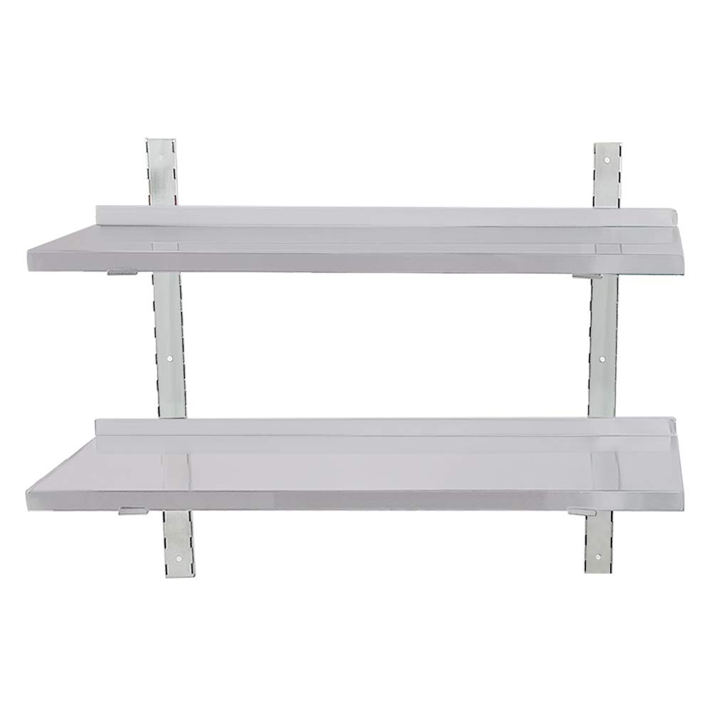 Mensole in acciaio inossidabile Mensola da muro e parete per cucina (o ristorante, bar, casa, cucina, lavanderia, garage e ripostiglio) (120 x 32 x 55cm)