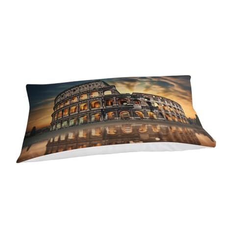 Parure de lit paysage romain 3 pièces housse de couette microfibre imprimé 3D - 6