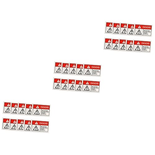 Autocollants de sécurité électrique Mobestech panneau d'avertissement rouge rouleau x30
