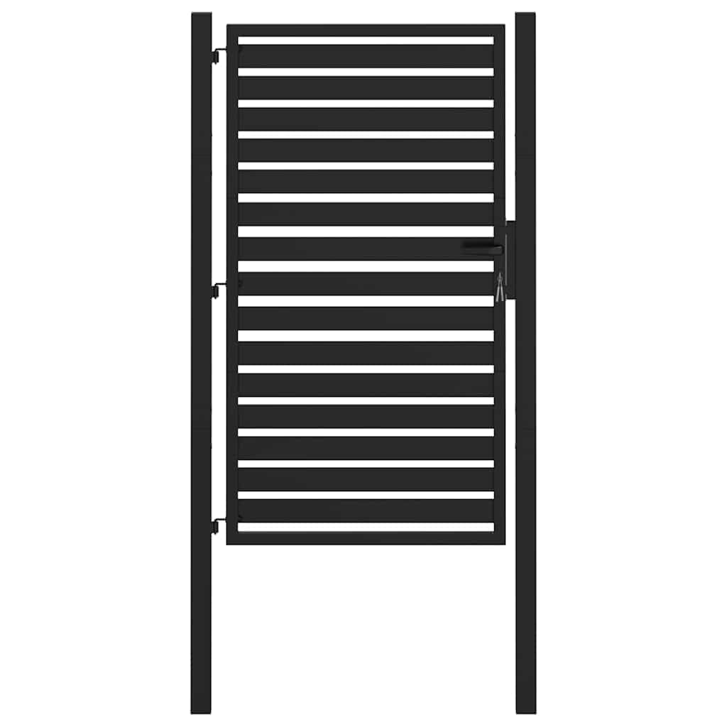 vidaXL Cancello da Giardino con Serratura Nero 100x150 cm in Alluminio, cancello del Giardino del Metallo, cancello del Giardino Anteriore, cancello di Sicurezza