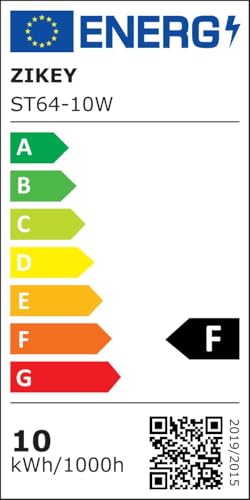 ZIKEY E27 ST64 LED Edison Bulbs, 10W Filament Bulb (Equivalent to 100W), 2700K Warm White, 1000LM, Retro Old Fashioned Style Antique Bulb, Not Dimmable, AC220V-240V, 3 Pack - Image 11
