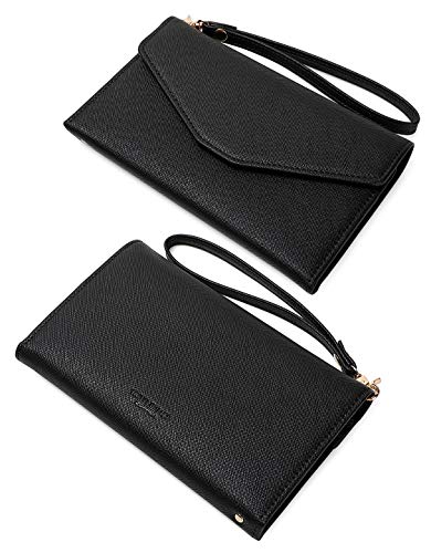 Zoppen Passport Holder Travel Wallet (Ver.5) For Women Rfid Blocking Multi-Purpose Passport Cover Document Organizer Strap, Black #TOP5