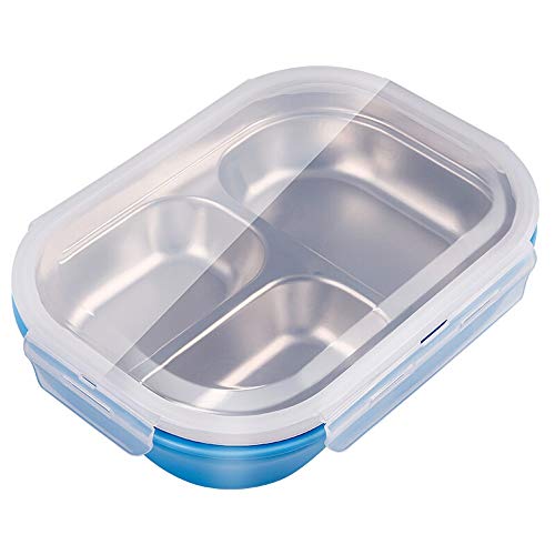 Boîte à bento Boîte à lunch Bento à couvercle hermétique étanche Anti-échaudage fabriqué de manière biologique Boîte à bento faite de boîtes à conserves Conteneurs en acier inoxydable réutilisable Boî Cover