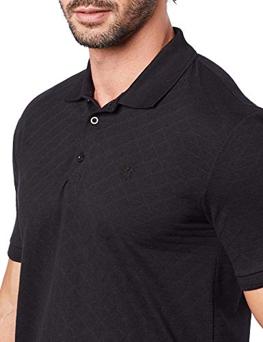 Camisa polo Jacquard, Polo Wear, Masculino, Preto, M