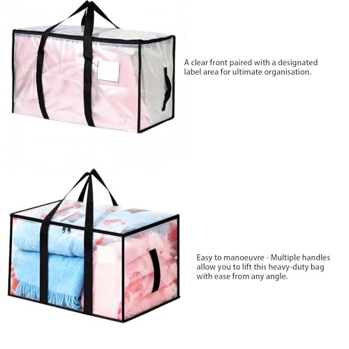 Bolsas de embalaje transparentes para mudanza rápida y orden de ropa en el hogar 5