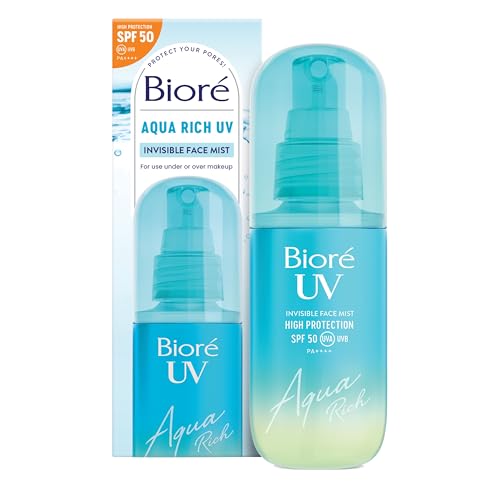 Biore Aqua Rich UV Invisible Face Mist SPF 50 60ml