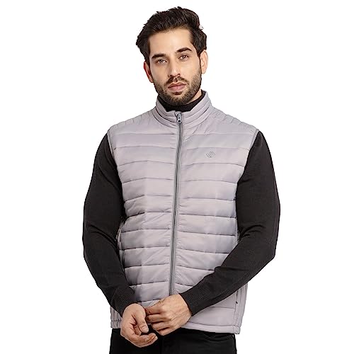 Image of Status Quo Mens Quilted High Neck Sleeveless Jacket